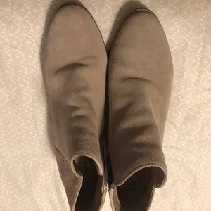 Crown cream suede ankle booties